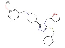 4-[5-[(cyclohexylmethyl)thio]-4-(tetrahydro-2-furanylmethyl)-4H-1,2,4-triazol-3-yl]-1-(3-methoxybenzyl)piperidine