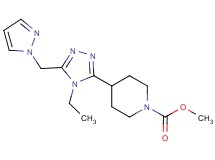 methyl 4-[4-ethyl-5-(1H-pyrazol-1-ylmethyl)-4H-1,2,4-triazol-3-yl]piperidine-1-carboxylate
