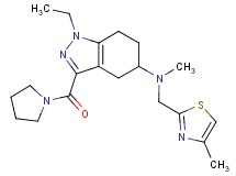 1-ethyl-N-methyl-N-[(4-methyl-1,3-thiazol-2-yl)methyl]-3-(1-pyrrolidinylcarbonyl)-4,5,6,7-tetrahydro-1H-indazol-5-amine