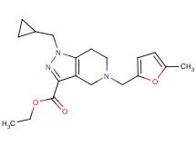 ethyl 1-(cyclopropylmethyl)-5-[(5-methyl-2-furyl)methyl]-4,5,6,7-tetrahydro-1H-pyrazolo[4,3-c]pyridine-3-carboxylate