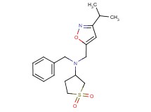 N-benzyl-N-[(3-isopropylisoxazol-5-yl)methyl]tetrahydrothiophen-3-amine 1,1-dioxide