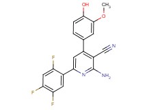 2-amino-4-(4-hydroxy-3-methoxyphenyl)-6-(2,4,5-trifluorophenyl)nicotinonitrile