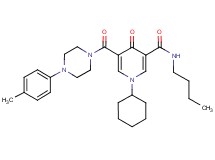 N-butyl-1-cyclohexyl-5-{[4-(4-methylphenyl)-1-piperazinyl]carbonyl}-4-oxo-1,4-dihydro-3-pyridinecarboxamide