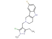 2-[(5-chloro-3-ethyl-1-methyl-1H-pyrazol-4-yl)methyl]-8-fluoro-2,3,4,5-tetrahydro-1H-pyrido[4,3-b]indole