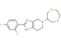 2-(2,4-difluorophenyl)-5-(1,4-dithiepan-6-yl)-4,5,6,7-tetrahydro-1H-imidazo[4,5-c]pyridine