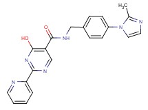 4-hydroxy-N-[4-(2-methyl-1H-imidazol-1-yl)benzyl]-2-pyridin-2-ylpyrimidine-5-carboxamide