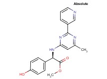 methyl (2R)-(4-hydroxyphenyl)[(6-methyl-2-pyridin-3-ylpyrimidin-4-yl)amino]acetate