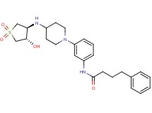 N-[3-(4-{[(3S*,4S*)-4-hydroxy-1,1-dioxidotetrahydro-3-thienyl]amino}-1-piperidinyl)phenyl]-4-phenylbutanamide