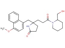 5-{3-[2-(hydroxymethyl)-1-piperidinyl]-3-oxopropyl}-5-[(4-methoxy-1-naphthyl)methyl]-2-pyrrolidinone