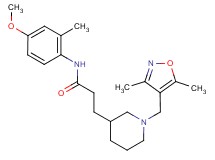 3-{1-[(3,5-dimethylisoxazol-4-yl)methyl]piperidin-3-yl}-N-(4-methoxy-2-methylphenyl)propanamide