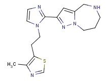 2-{1-[2-(4-methyl-1,3-thiazol-5-yl)ethyl]-1H-imidazol-2-yl}-5,6,7,8-tetrahydro-4H-pyrazolo[1,5-a][1,4]diazepine dihydrochloride