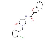 N-[1-(2-chlorobenzyl)-5-oxo-3-pyrrolidinyl]-1-benzofuran-2-carboxamide