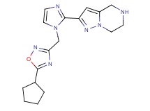 2-{1-[(5-cyclopentyl-1,2,4-oxadiazol-3-yl)methyl]-1H-imidazol-2-yl}-4,5,6,7-tetrahydropyrazolo[1,5-a]pyrazine hydrochloride