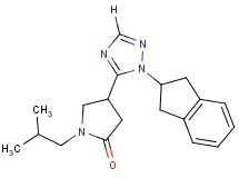 4-[1-(2,3-dihydro-1H-inden-2-yl)-1H-1,2,4-triazol-5-yl]-1-isobutylpyrrolidin-2-one