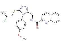 N-{[5-[(2-chloro-2-propen-1-yl)thio]-4-(4-methoxyphenyl)-4H-1,2,4-triazol-3-yl]methyl}-2-quinolinecarboxamide