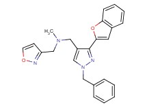 1-[3-(1-benzofuran-2-yl)-1-benzyl-1H-pyrazol-4-yl]-N-(3-isoxazolylmethyl)-N-methylmethanamine