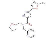 3-(5-methyl-2-furyl)-N-(2-pyridinylmethyl)-N-(tetrahydro-2-furanylmethyl)-1H-pyrazole-5-carboxamide