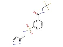 3-{[(1H-pyrazol-3-ylmethyl)amino]sulfonyl}-N-(2,2,2-trifluoroethyl)benzamide