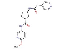 (1S*,3R*)-N-(6-methoxy-3-pyridinyl)-3-[(4-pyridinylacetyl)amino]cyclopentanecarboxamide