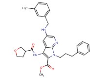 methyl 5-[(3-methylbenzyl)amino]-1-(3-phenylpropyl)-3-[(tetrahydro-3-furanylcarbonyl)amino]-1H-pyrrolo[2,3-b]pyridine-2-carboxylate