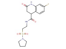 7-fluoro-2-oxo-N-[2-(pyrrolidin-1-ylsulfonyl)ethyl]-1,2,3,4-tetrahydroquinoline-4-carboxamide