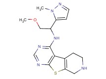 N-[2-methoxy-1-(1-methyl-1H-pyrazol-5-yl)ethyl]-5,6,7,8-tetrahydropyrido[4',3':4,5]thieno[2,3-d]pyrimidin-4-amine dihydrochloride
