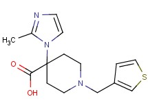 4-(2-methyl-1H-imidazol-1-yl)-1-(3-thienylmethyl)piperidine-4-carboxylic acid