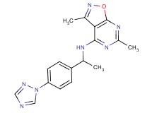 3,6-dimethyl-N-{1-[4-(1H-1,2,4-triazol-1-yl)phenyl]ethyl}isoxazolo[5,4-d]pyrimidin-4-amine
