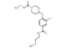 3-chloro-N-(2-methoxyethyl)-4-({1-[(methylthio)acetyl]-4-piperidinyl}oxy)benzamide