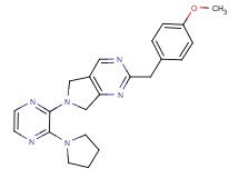 2-(4-methoxybenzyl)-6-(3-pyrrolidin-1-ylpyrazin-2-yl)-6,7-dihydro-5H-pyrrolo[3,4-d]pyrimidine
