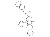 2-[1-(cyclohexylmethyl)-2,5-dioxo-3-phenyl-3-pyrrolidinyl]-N-methyl-N-(6-quinoxalinylmethyl)acetamide