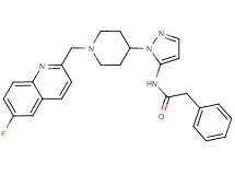 N-(1-{1-[(6-fluoro-2-quinolinyl)methyl]-4-piperidinyl}-1H-pyrazol-5-yl)-2-phenylacetamide