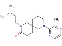 2-(3-methylbutyl)-8-(3-methyl-2-pyrazinyl)-2,8-diazaspiro[5.5]undecan-3-one