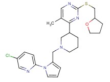 4-(1-{[1-(5-chloro-2-pyridinyl)-1H-pyrrol-2-yl]methyl}-3-piperidinyl)-5-methyl-2-[(tetrahydro-2-furanylmethyl)thio]pyrimidine