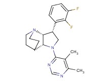 (3R*,3aR*,7aR*)-3-(2,3-difluorophenyl)-1-(5,6-dimethylpyrimidin-4-yl)octahydro-4,7-ethanopyrrolo[3,2-b]pyridine