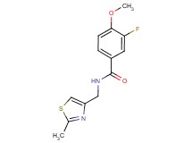 3-fluoro-4-methoxy-N-[(2-methyl-1,3-thiazol-4-yl)methyl]benzamide