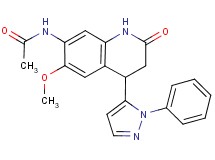 N-[6-methoxy-2-oxo-4-(1-phenyl-1H-pyrazol-5-yl)-1,2,3,4-tetrahydroquinolin-7-yl]acetamide