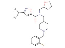 N-{[1-(2-fluorobenzyl)-4-piperidinyl]methyl}-3-isopropyl-N-(tetrahydro-2-furanylmethyl)-5-isoxazolecarboxamide
