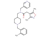 2-(3,5-dimethyl-4-isoxazolyl)-N-{[1-(2-methylbenzyl)-4-piperidinyl]methyl}-N-(3-pyridinylmethyl)acetamide