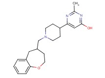 2-methyl-6-[1-(2,3,4,5-tetrahydro-1-benzoxepin-4-ylmethyl)piperidin-4-yl]pyrimidin-4-ol