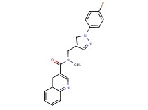 N-{[1-(4-fluorophenyl)-1H-pyrazol-4-yl]methyl}-N-methyl-3-quinolinecarboxamide