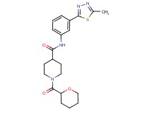 N-[3-(5-methyl-1,3,4-thiadiazol-2-yl)phenyl]-1-(tetrahydro-2H-pyran-2-ylcarbonyl)-4-piperidinecarboxamide