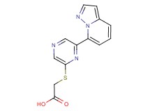 [(6-pyrazolo[1,5-a]pyridin-7-ylpyrazin-2-yl)thio]acetic acid