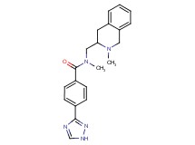 N-methyl-N-[(2-methyl-1,2,3,4-tetrahydro-3-isoquinolinyl)methyl]-4-(1H-1,2,4-triazol-3-yl)benzamide