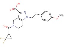 5-[(2,2-difluorocyclopropyl)carbonyl]-1-[2-(4-methoxyphenyl)ethyl]-4,5,6,7-tetrahydro-1H-pyrazolo[4,3-c]pyridine-3-carboxylic acid