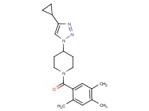 4-(4-cyclopropyl-1H-1,2,3-triazol-1-yl)-1-(2,4,5-trimethylbenzoyl)piperidine