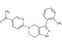 1-{6-[3-(2-methylphenyl)-1,4,6,7-tetrahydro-5H-pyrazolo[4,3-c]pyridin-5-yl]pyridin-3-yl}ethanone