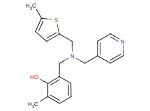 2-methyl-6-{[[(5-methyl-2-thienyl)methyl](pyridin-4-ylmethyl)amino]methyl}phenol