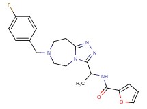 N-{1-[7-(4-fluorobenzyl)-6,7,8,9-tetrahydro-5H-[1,2,4]triazolo[4,3-d][1,4]diazepin-3-yl]ethyl}-2-furamide