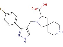 2-{[3-(4-fluorophenyl)-1H-pyrazol-4-yl]methyl}-2,8-diazaspiro[4.5]decane-3-carboxylic acid